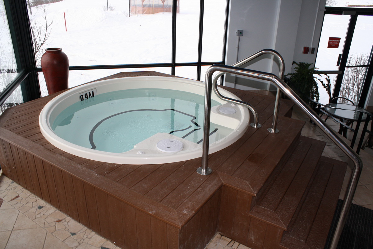 Commercial hot tub installation
