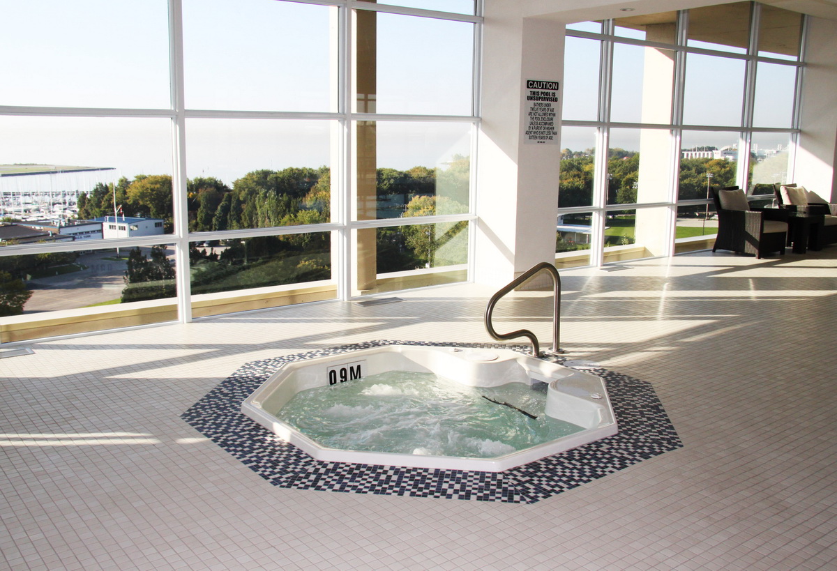 Commercial hot tub installation