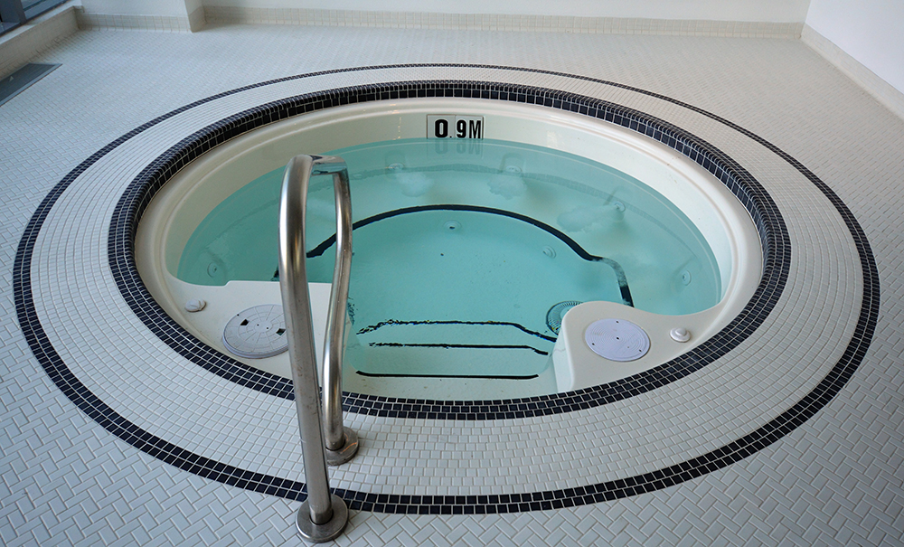 Commercial hot tub installation