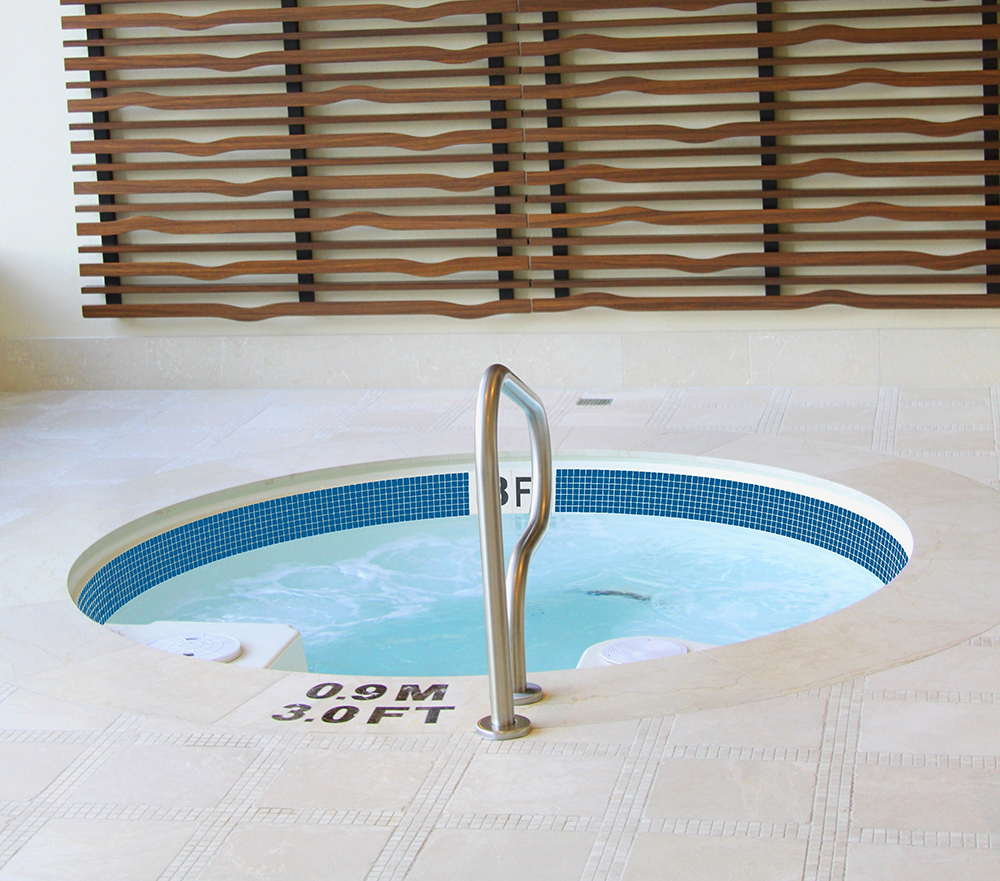 Commercial hot tub installation