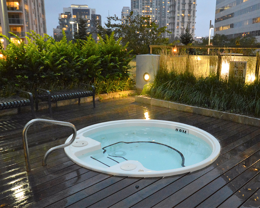 Commercial hot tub installation