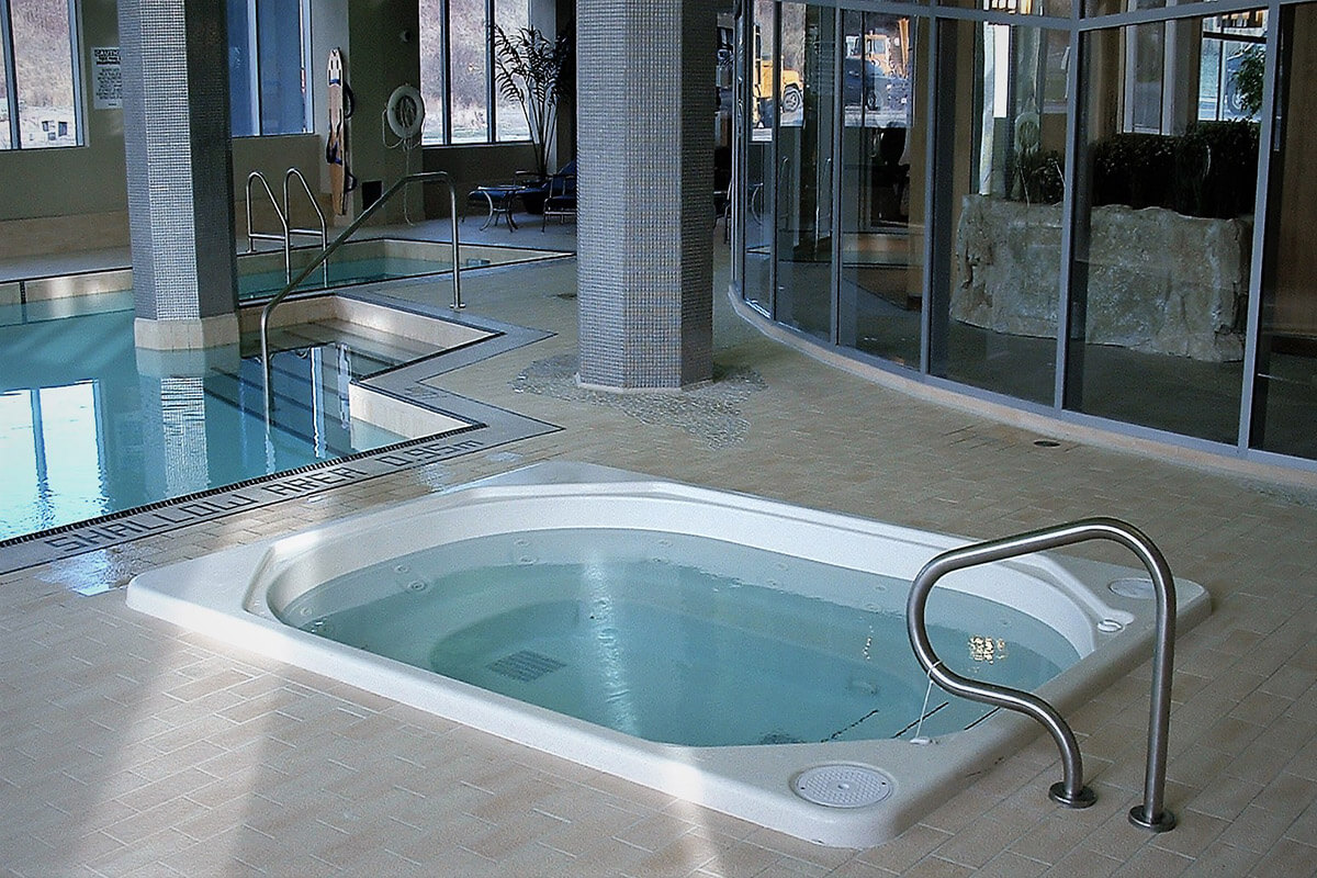 Commercial hot tub installation