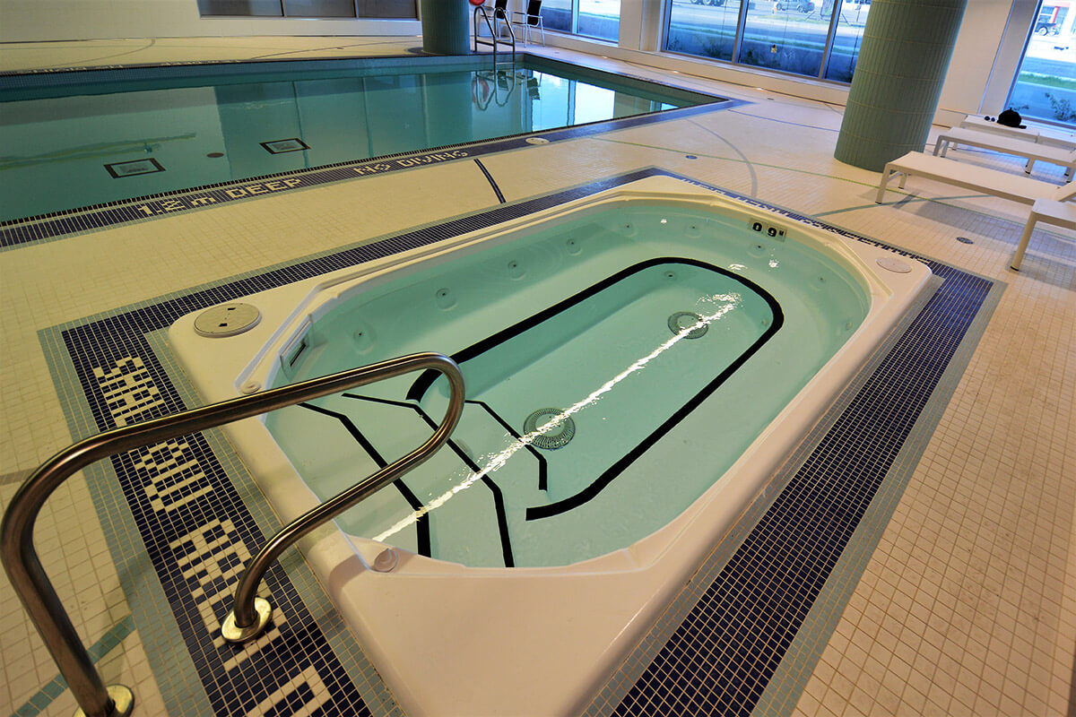 Commercial hot tub installation