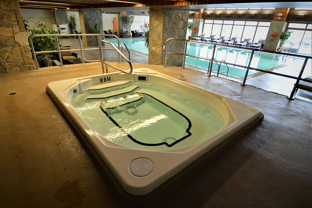 Commercial hot tub installation