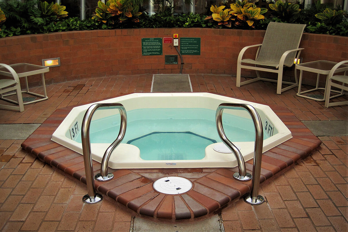 Commercial hot tub installation
