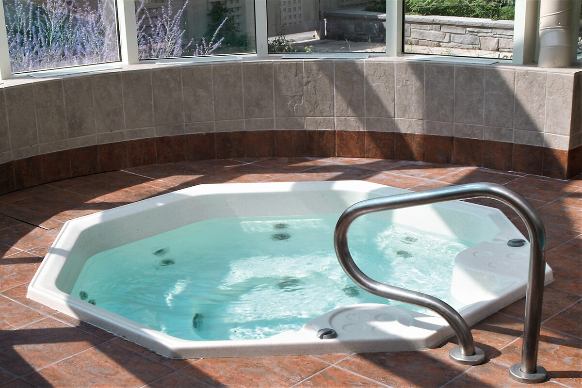 Commercial hot tub installation