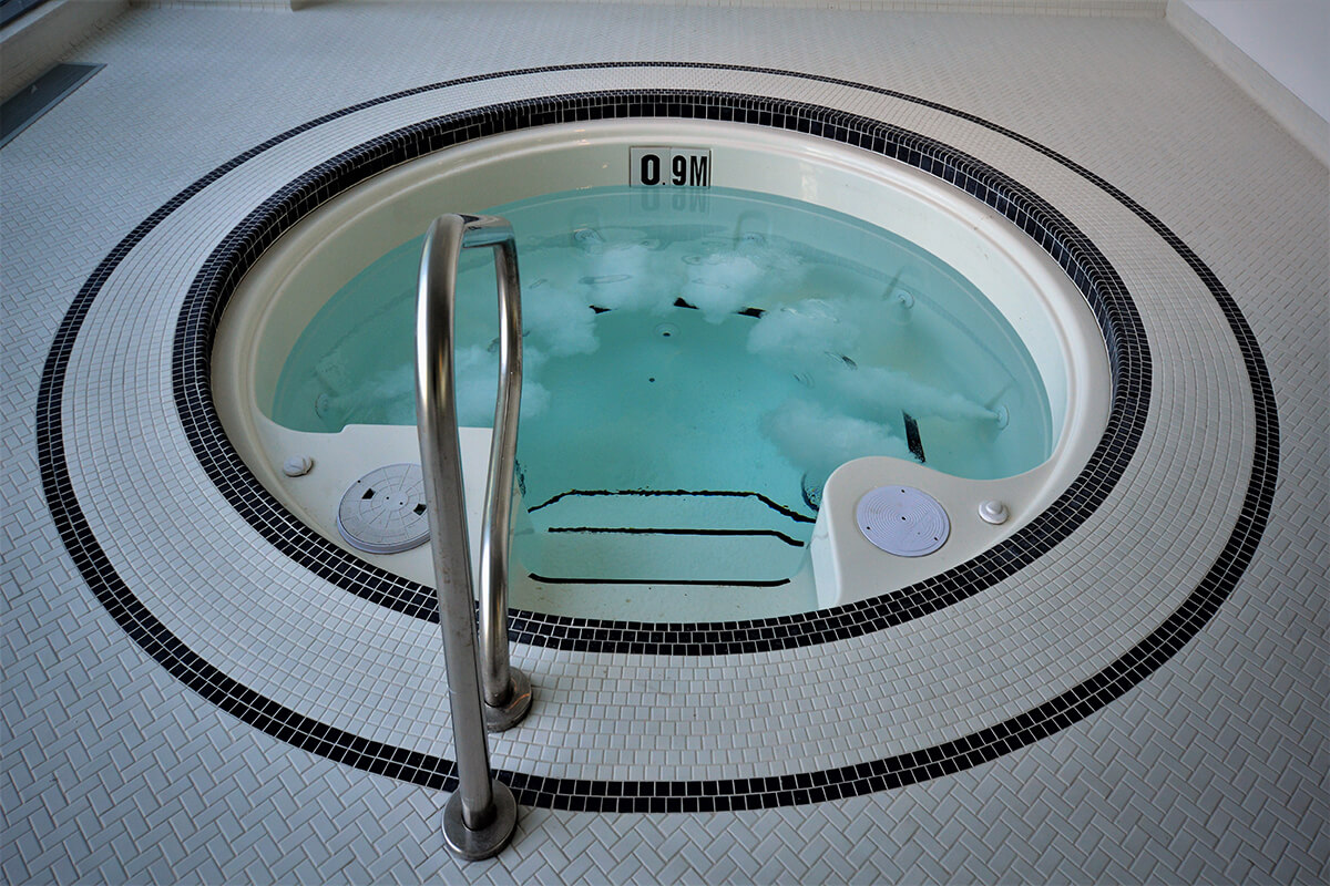 Commercial hot tub installation