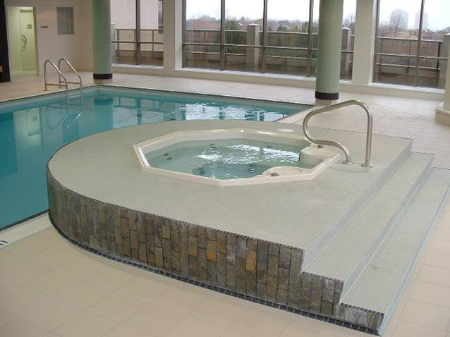 Commercial hot tub installation