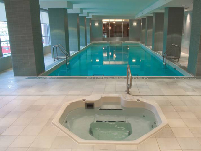 Commercial hot tub installation
