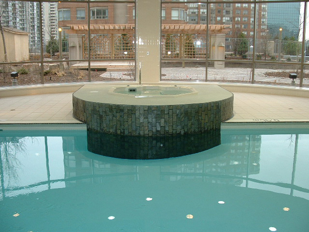 Commercial hot tub installation