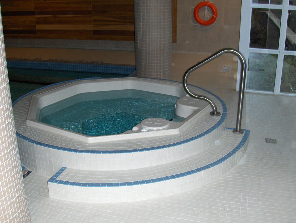 Commercial hot tub installation