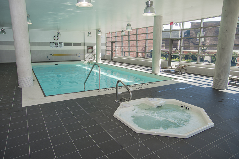 Commercial hot tub installation