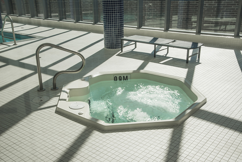 Commercial hot tub installation