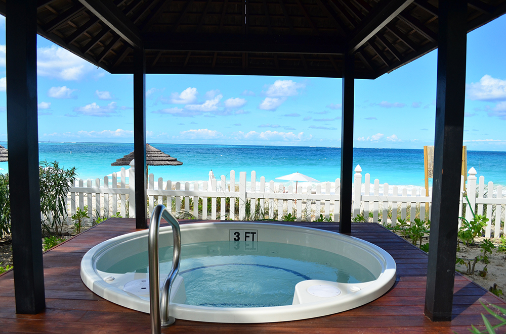 Commercial hot tub installation