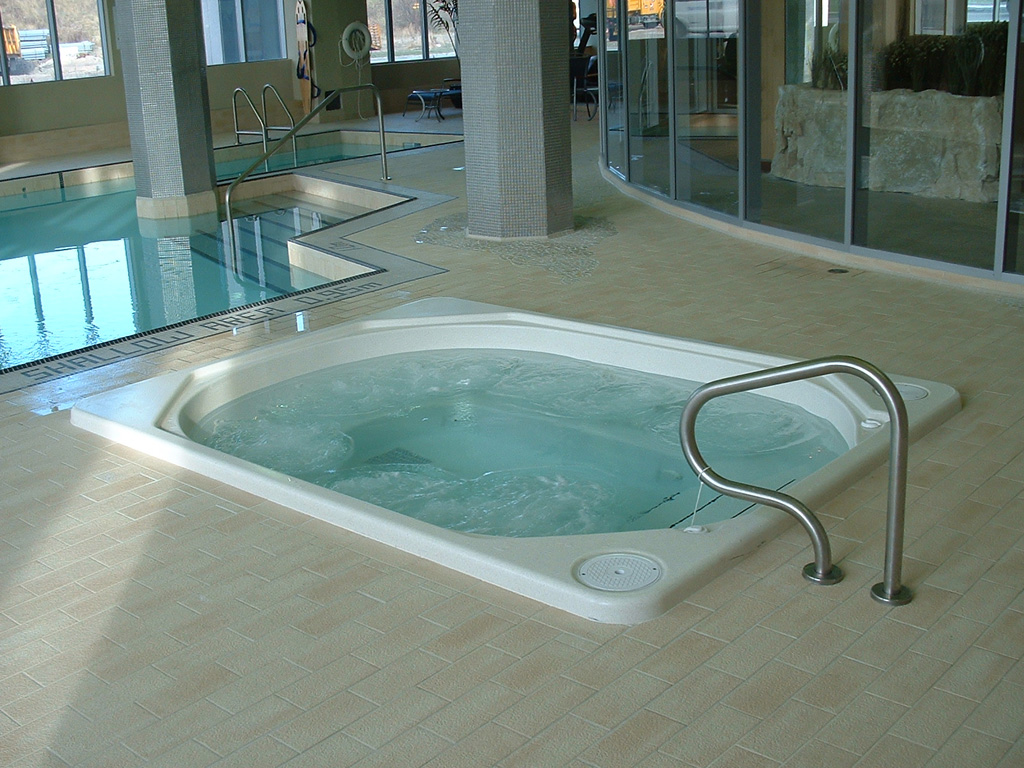 Commercial hot tub installation