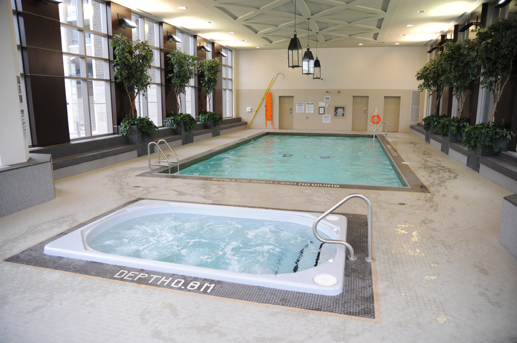 Commercial hot tub installation