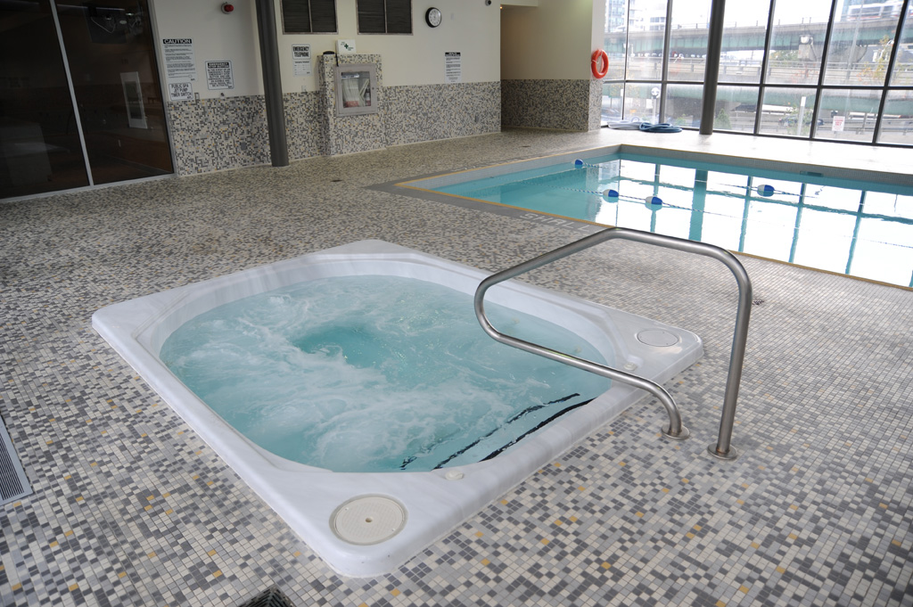 Commercial hot tub installation