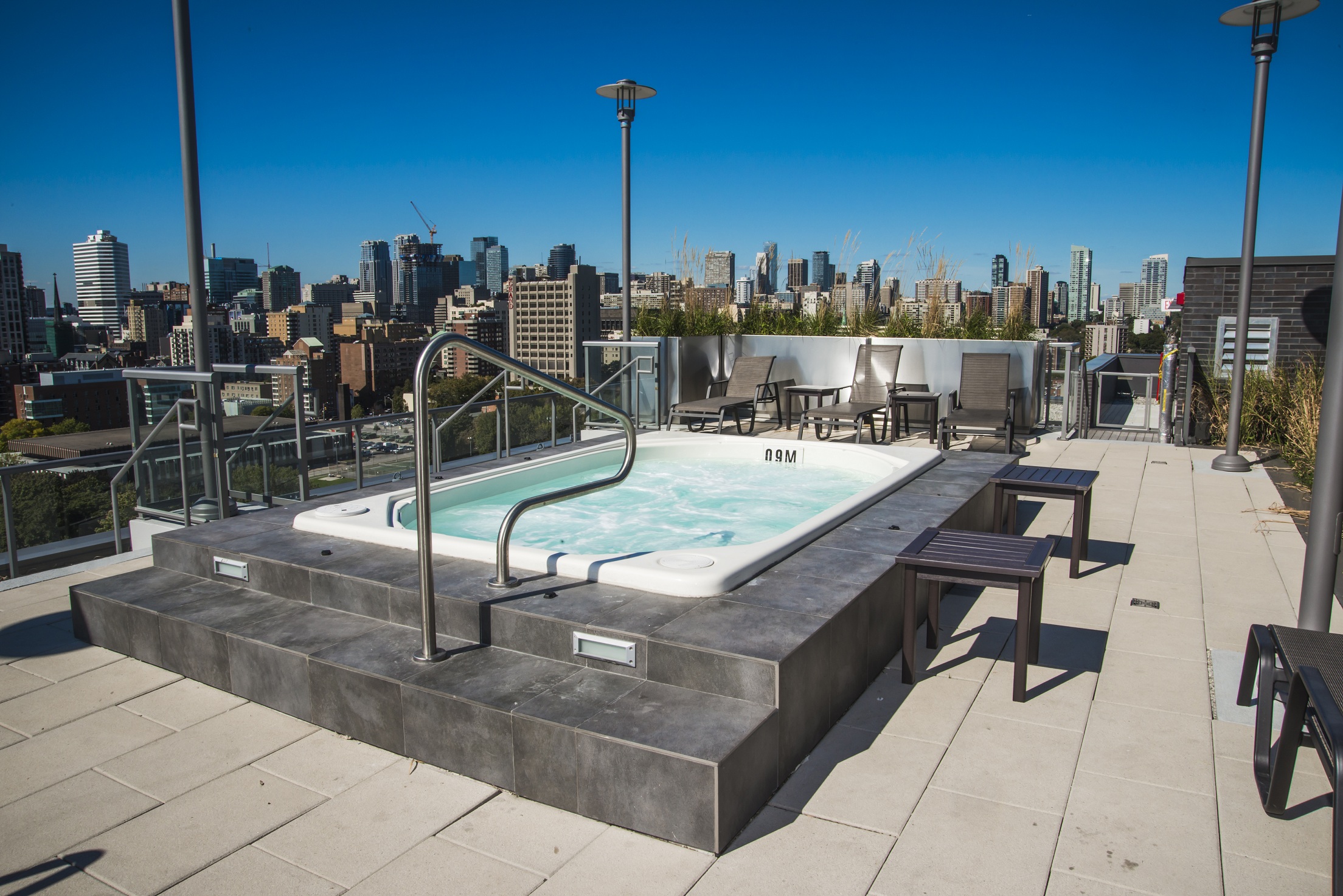 Commercial hot tub installation