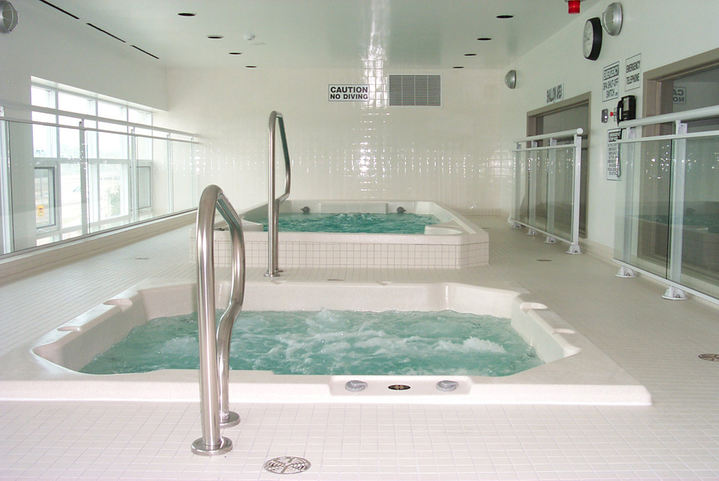 Commercial hot tub installation