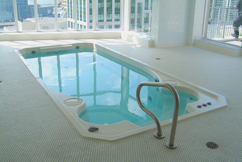 Commercial hot tub installation