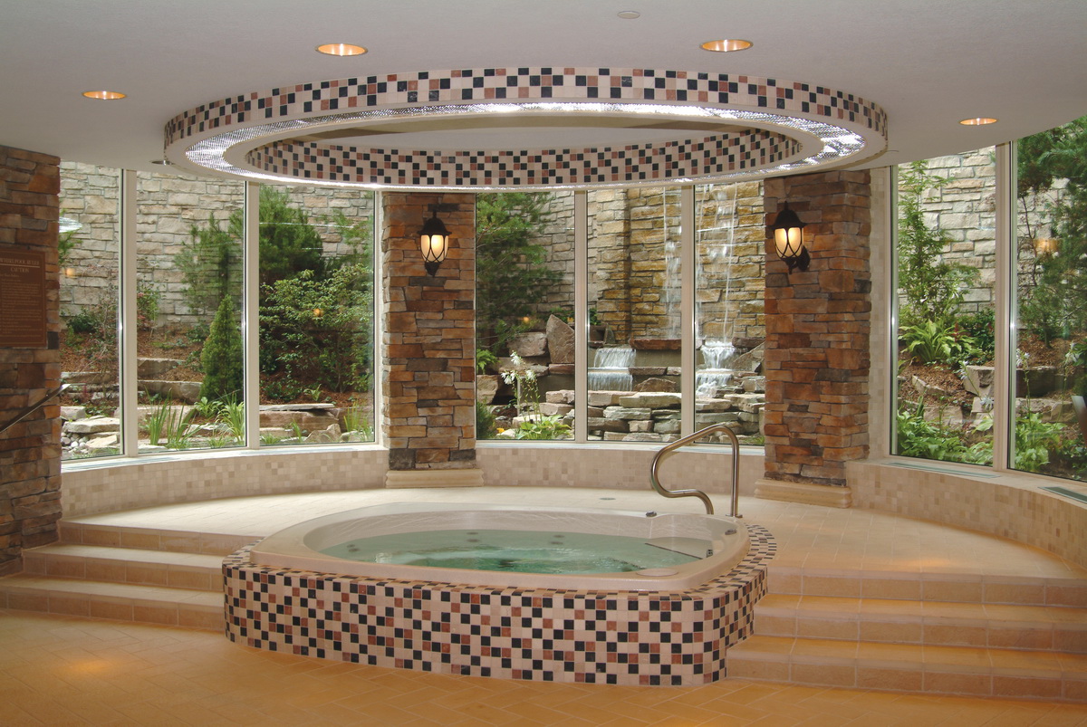 Commercial hot tub installation