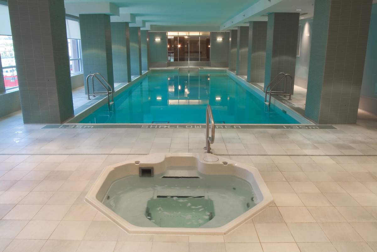 Commercial hot tub installation